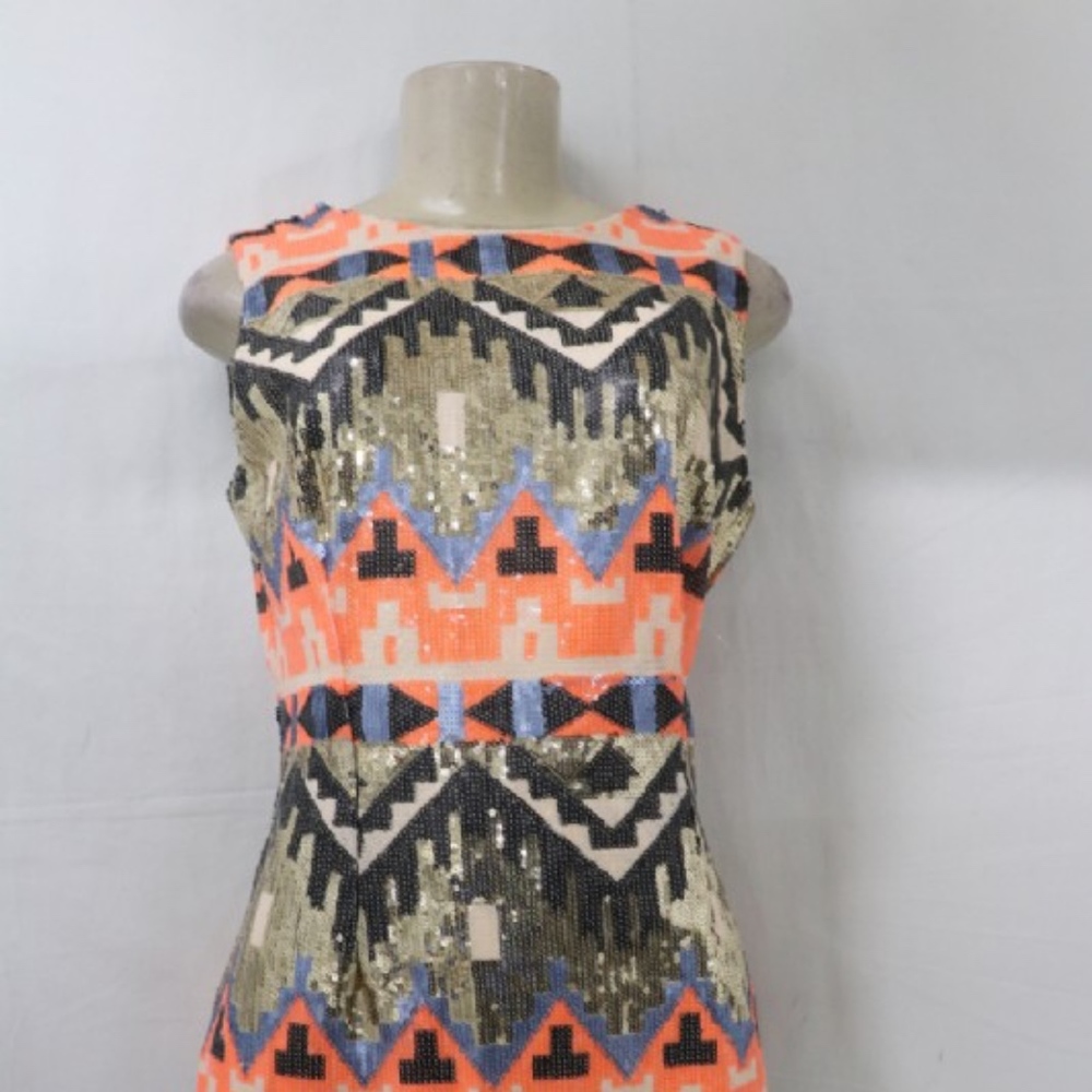 Esley Sequined Tribal Sleeveless Dress